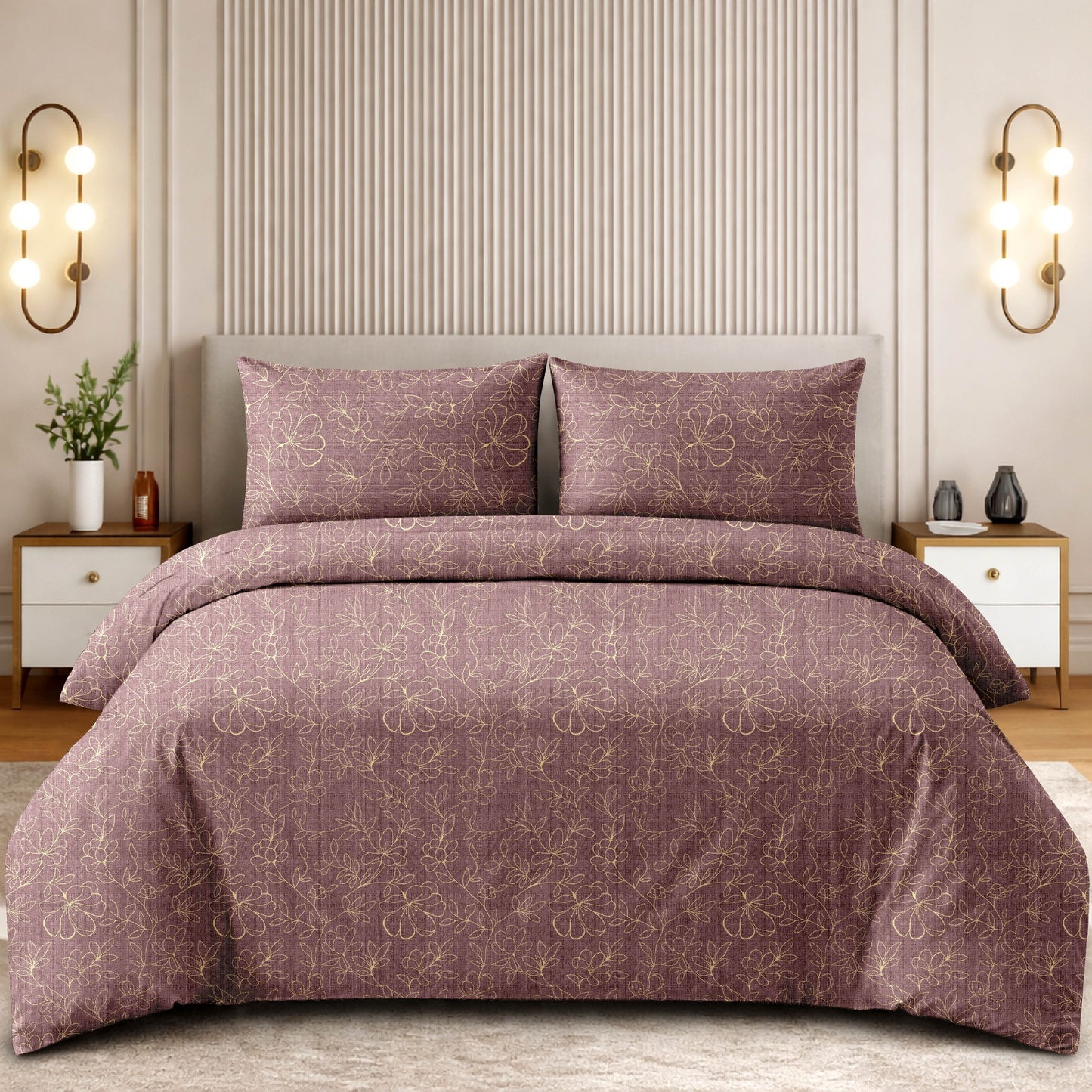 Abstarct Floral Printed bedsheet